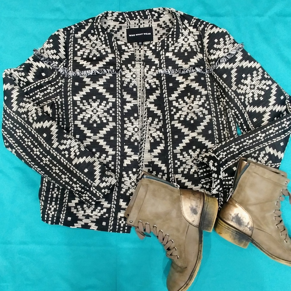 Who What Wear Tribal Blazer D4